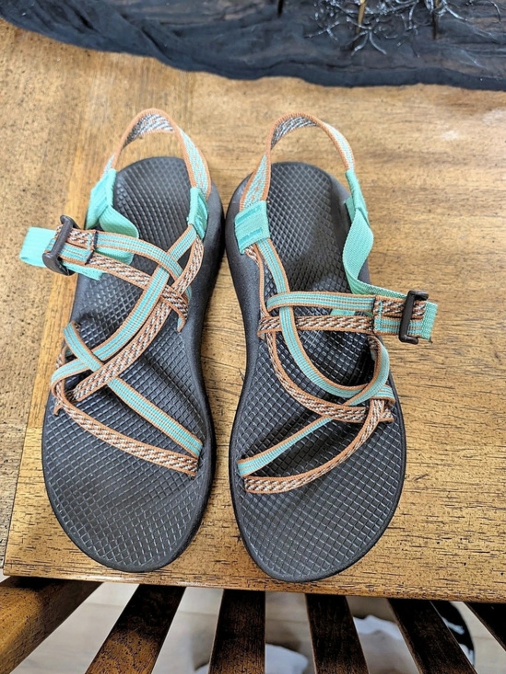 Chaco Z/Cloud Women's Strappy Sport Sandals Black & Blue
